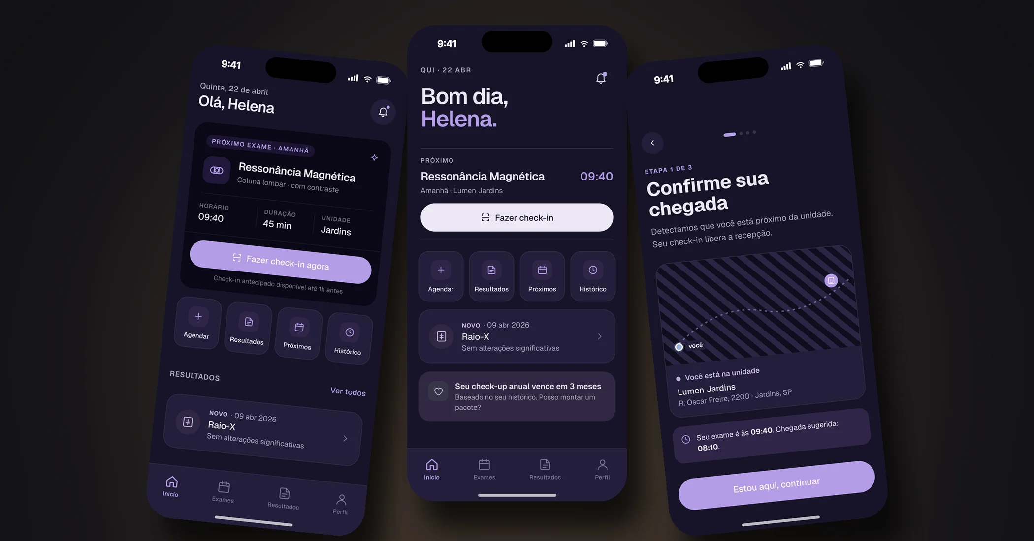Lumen · Check-in de pacientes